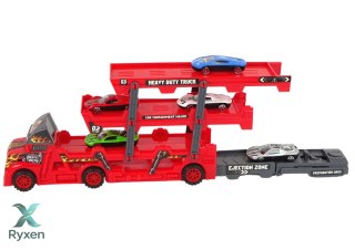 Duże Auto Truck Laweta Rozkładana 3- Piętrowa z Wyrzutnią LEAN TOYS