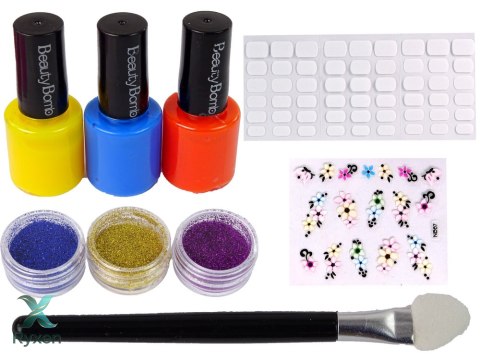 Duży Zestaw Do Malowania Paznokci Lakiery Naklejki Separatory LEAN TOYS