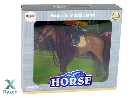 Figurka Konia Koń Do Czesania Brązowa Grzywa LEAN TOYS