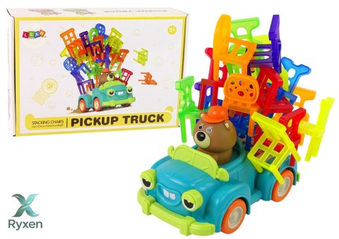 Gra Zręcznościowa Spadające Krzesła Ruchomy Cel Autko LEAN TOYS