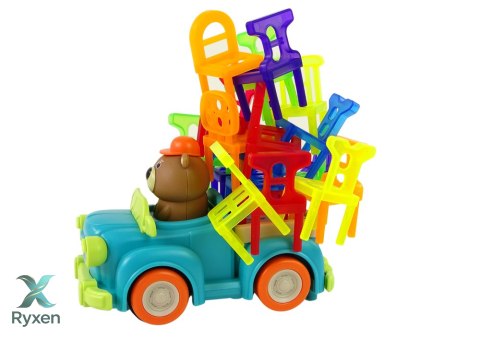 Gra Zręcznościowa Spadające Krzesła Ruchomy Cel Autko LEAN TOYS
