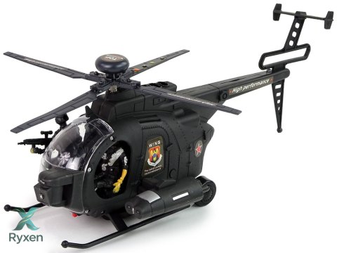 Helikopter Wojskowy Skrzydła Światła Na Baterie LEAN TOYS