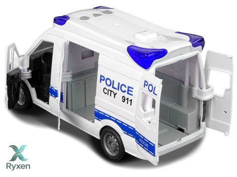 Interaktywna Policja Radiowóz Policyjny Światło Dźwięk Otwierane Drzwi LEAN TOYS