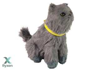 Interaktywny Kot Kotek Pluszowy Miauczy Rusza Głową i Ogonem LEAN TOYS