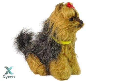 Interaktywny Pies Piesek Yorkshire terrier York Pluszowy Szczeka Rusza Ogonem LEAN TOYS
