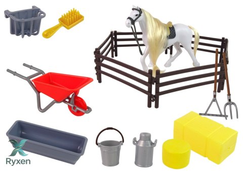 Koń do Czesania Akcesoria Zagroda Siano Stajnia LEAN TOYS
