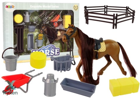Koń do Czesania Akcesoria Zagroda Siano Stajnia LEAN TOYS