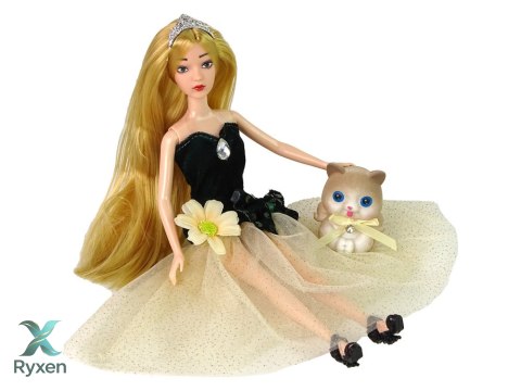 Lalka Dla Dzieci Emily Długie Włosy Kotek Kwiat LEAN TOYS
