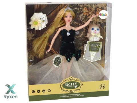Lalka Dla Dzieci Emily Długie Włosy Kotek Kwiat LEAN TOYS