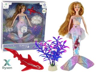 Lalka Dla Dzieci Emily Syrenka Różowa Akcesoria LEAN TOYS