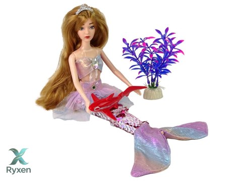 Lalka Dla Dzieci Emily Syrenka Różowa Akcesoria LEAN TOYS
