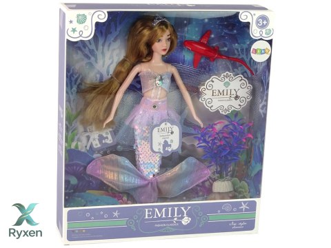 Lalka Dla Dzieci Emily Syrenka Różowa Akcesoria LEAN TOYS