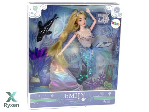 Lalka Dla Dzieci Emily Syrenka Zielona Akcesoria LEAN TOYS