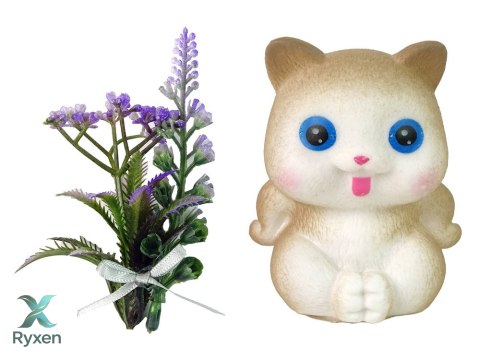 Lalka Dla Dzieci Emily Warkocze Kot Kwiaty LEAN TOYS
