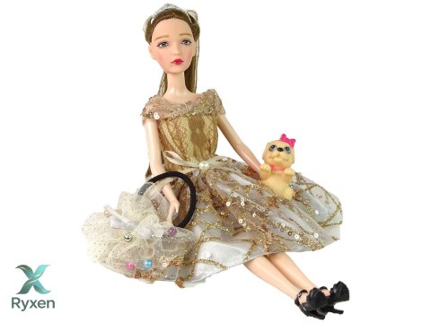Lalka Dla Dzieci Emily z Pieskiem Długie Włosy LEAN TOYS