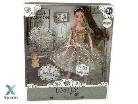 Lalka Dla Dzieci Emily z Pieskiem Długie Włosy LEAN TOYS