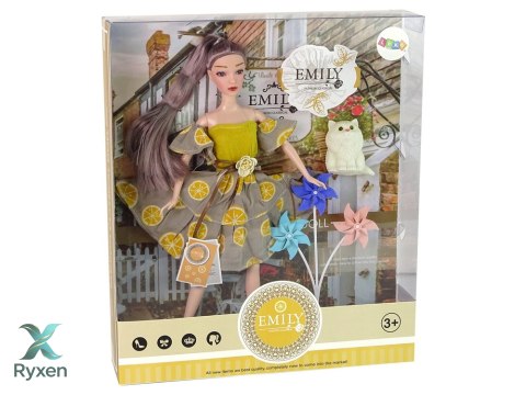 Lalka Emily z Wiatrakiem Kotek Dla Dzieci LEAN TOYS