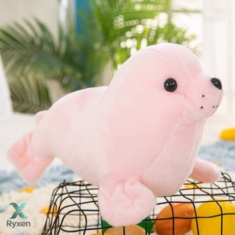 Pluszowa Foczka Pluszak Maskotka Przytulanka Różowa 24cm LEAN TOYS