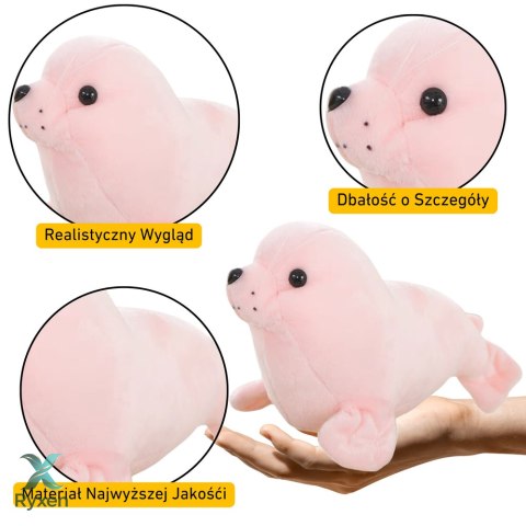 Pluszowa Foczka Pluszak Maskotka Przytulanka Różowa 24cm LEAN TOYS