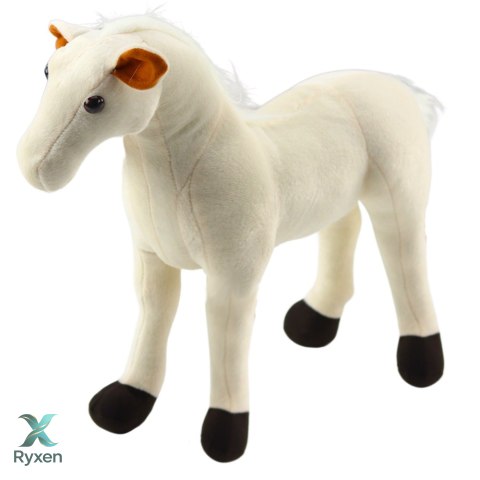 Pluszowy Koń Pluszak Maskotka Przytulanka Biały 40cm x 37cm LEAN TOYS