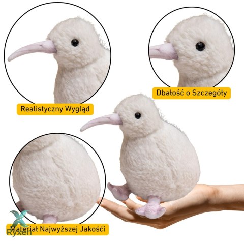 Pluszowy Ptak Kiwi Pluszak Maskotka Przytulanka Biały 17cm LEAN TOYS