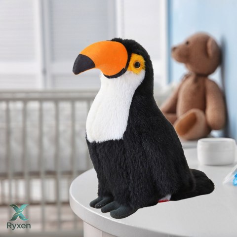 Pluszowy Ptak Tukan Pluszak Maskotka Przytulanka Biały 35cm LEAN TOYS