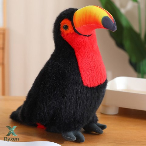 Pluszowy Ptak Tukan Pluszak Maskotka Przytulanka Czerwony 20cm LEAN TOYS