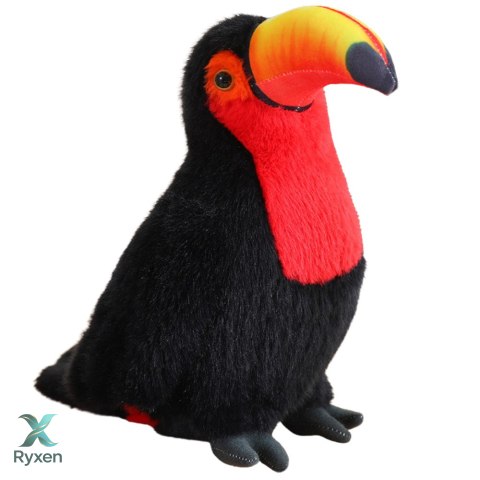 Pluszowy Ptak Tukan Pluszak Maskotka Przytulanka Czerwony 35cm LEAN TOYS