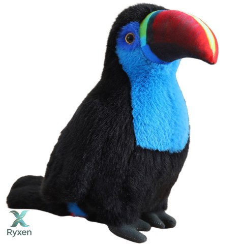 Pluszowy Ptak Tukan Pluszak Maskotka Przytulanka Niebieski 30cm LEAN TOYS