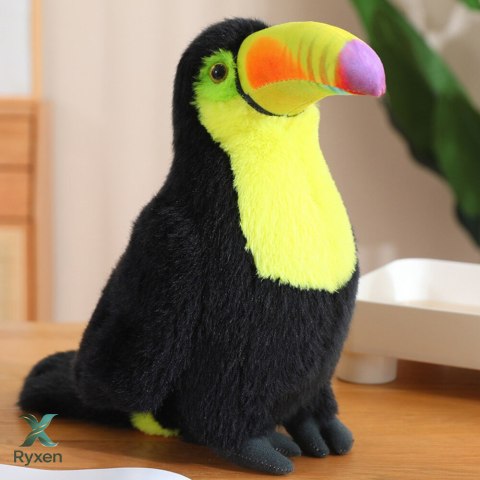 Pluszowy Ptak Tukan Pluszak Maskotka Przytulanka Żółty 35cm LEAN TOYS