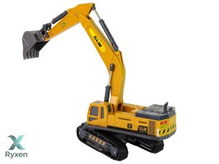 Pojazd Budowlany Koparka Gąsienica 1:55 Żółty LEAN TOYS