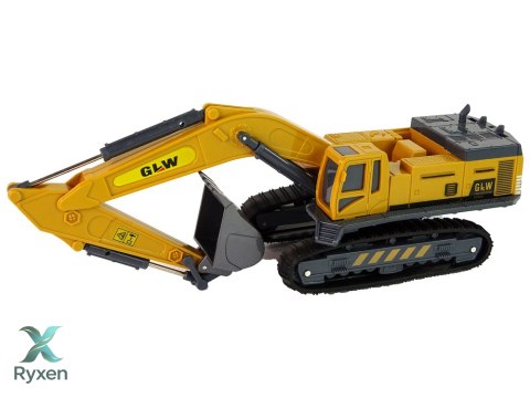 Pojazd Budowlany Koparka Gąsienica 1:55 Żółty LEAN TOYS