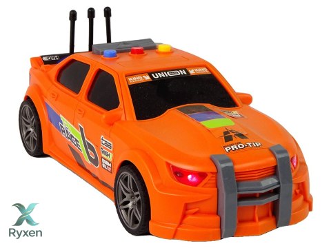 Samochód Sportowy Wyścigowy Światła Dźwięki Pomarańczowy 1:16 LEAN TOYS
