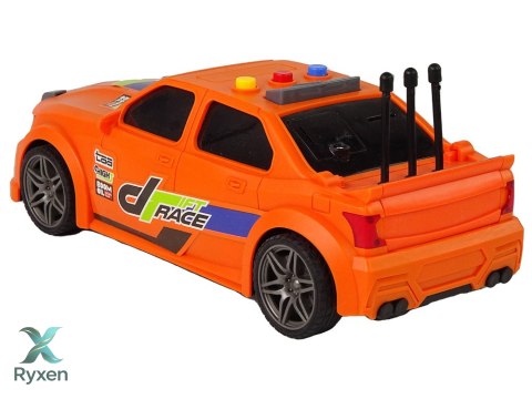 Samochód Sportowy Wyścigowy Światła Dźwięki Pomarańczowy 1:16 LEAN TOYS