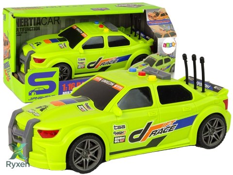 Samochód Sportowy Wyścigowy Światła Dźwięki Zielony 1:16 LEAN TOYS