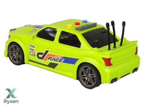 Samochód Sportowy Wyścigowy Światła Dźwięki Zielony 1:16 LEAN TOYS