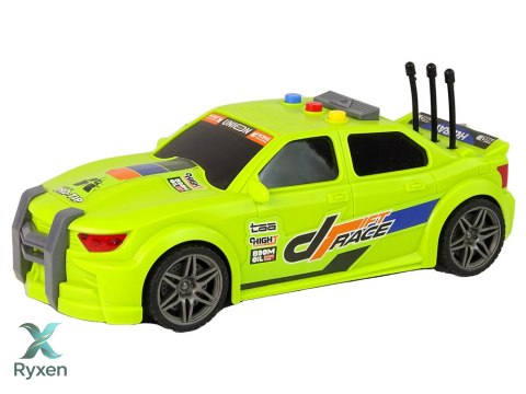 Samochód Sportowy Wyścigowy Światła Dźwięki Zielony 1:16 LEAN TOYS