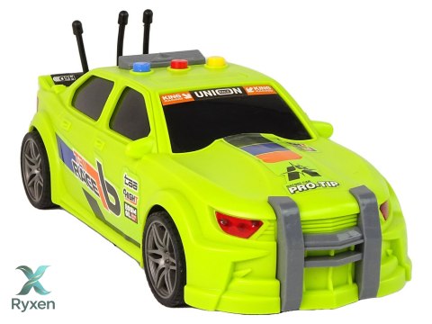 Samochód Sportowy Wyścigowy Światła Dźwięki Zielony 1:16 LEAN TOYS