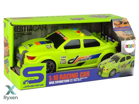 Samochód Sportowy Wyścigowy Światła Dźwięki Zielony 1:16 LEAN TOYS