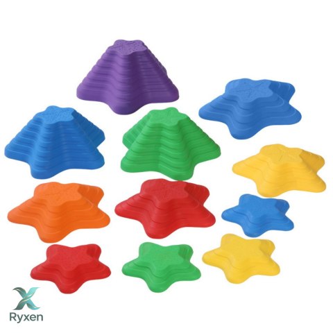 Ścieżka Sensoryczna Kamienie 3 Rozmiary 6 Kamieni Kolorowe LEAN TOYS