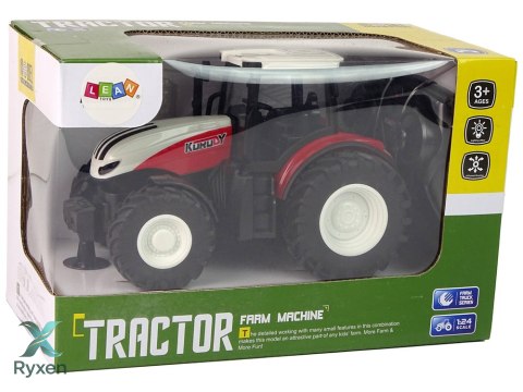 Traktor Rolniczy 1:24 Zdalnie sterowany R/C Pilot Farma Biało Czerwony LEAN TOYS