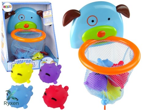 Zabawka Do Kąpieli Mini Koszykówka Kosz Piesek Gumowe Rybki LEAN TOYS