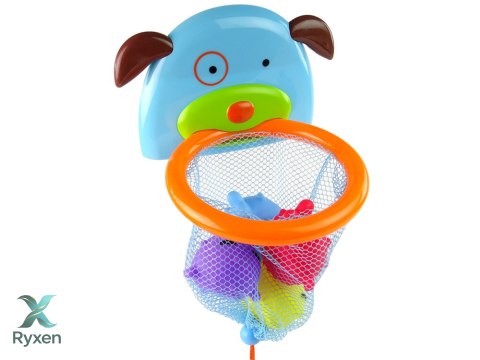Zabawka Do Kąpieli Mini Koszykówka Kosz Piesek Gumowe Rybki LEAN TOYS