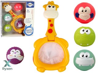 Zabawka Do Kąpieli Mini Koszykówka Żyrafa Gumowe Piłki LEAN TOYS