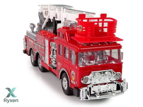 Zdalnie Sterowana Straż Pożarna Pedał Gazu Hamulec Pilot Dźwięk LEAN TOYS