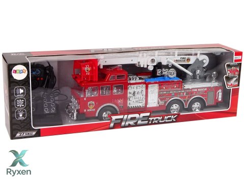 Zdalnie Sterowana Straż Pożarna Pedał Gazu Hamulec Pilot Dźwięk LEAN TOYS