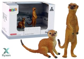 Zestaw 2 Figurek Surykatki Surykatka Zwierzęta Świata LEAN TOYS
