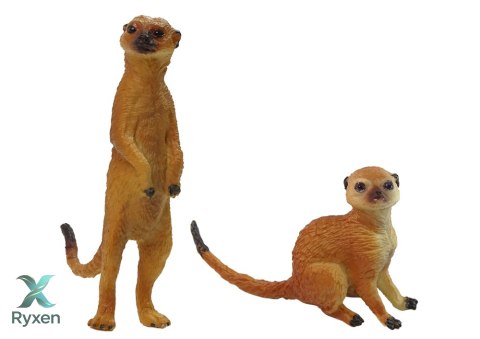 Zestaw 2 Figurek Surykatki Surykatka Zwierzęta Świata LEAN TOYS