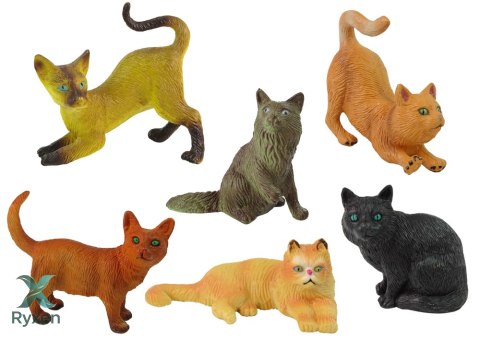Zestaw 6 Figurek Koty Rasowe Koty Domowe LEAN TOYS