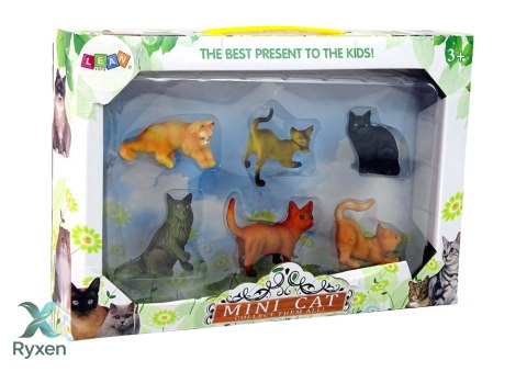 Zestaw 6 Figurek Koty Rasowe Koty Domowe LEAN TOYS